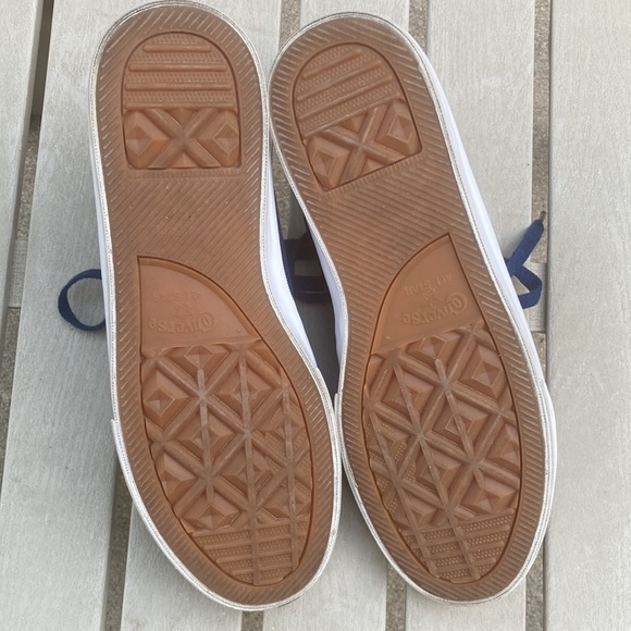 Converse Cons Pro Leather Low-Top Skate Shoes Navy Blue White Sz 7 - Picture 7 of 10